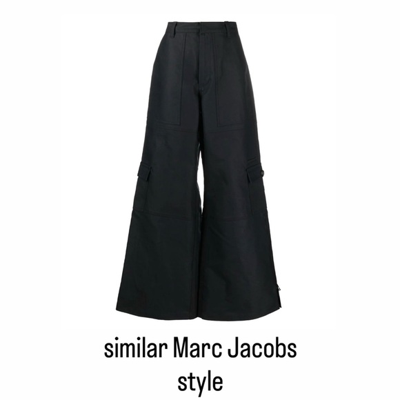 Marc Jacobs runway high-waisted flare leg black cargo pants - Picture 11 of 11